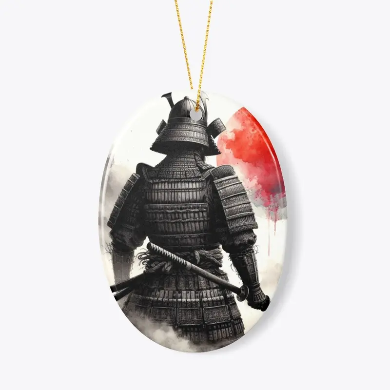 A Samurai Armor in A Dynamic Pose Poster