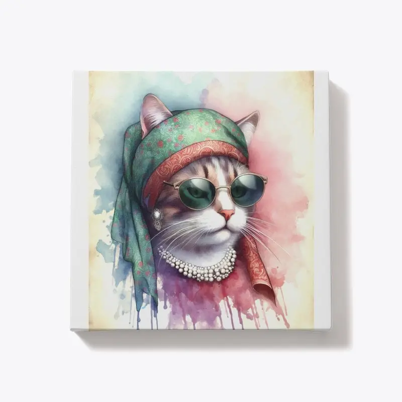 Watercolor Funny Dog Poster 