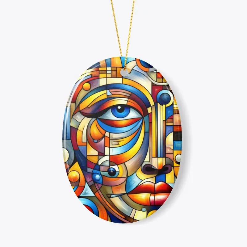 Bohemian Abstract  Lady Face Poster.