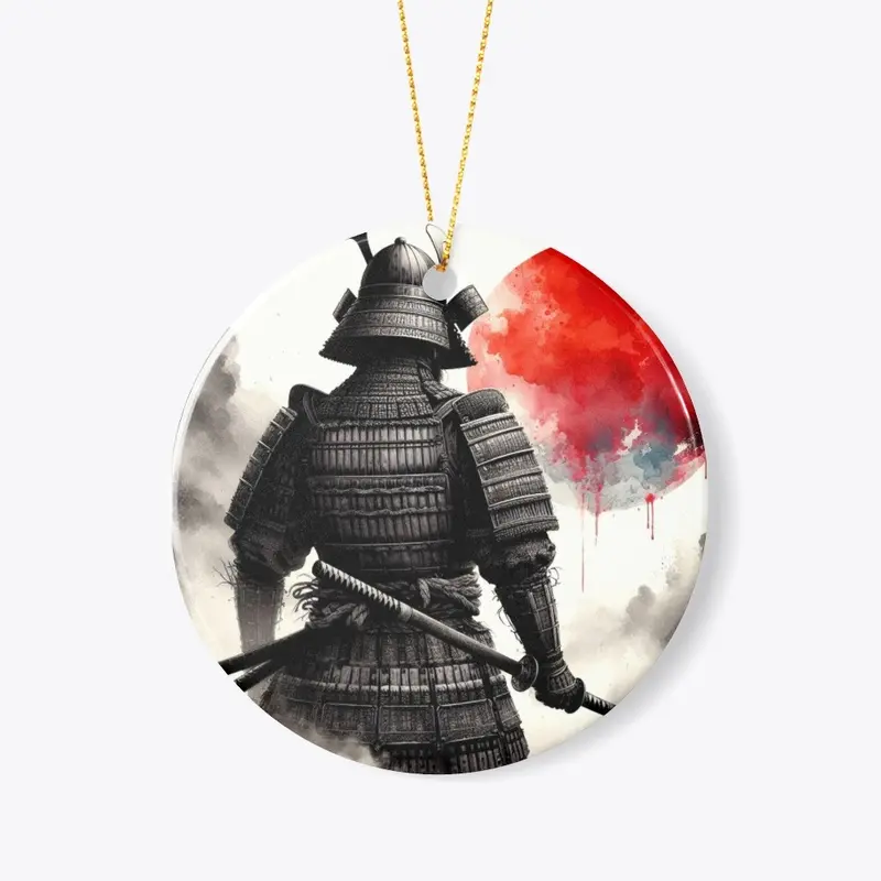 A Samurai Armor in A Dynamic Pose Poster