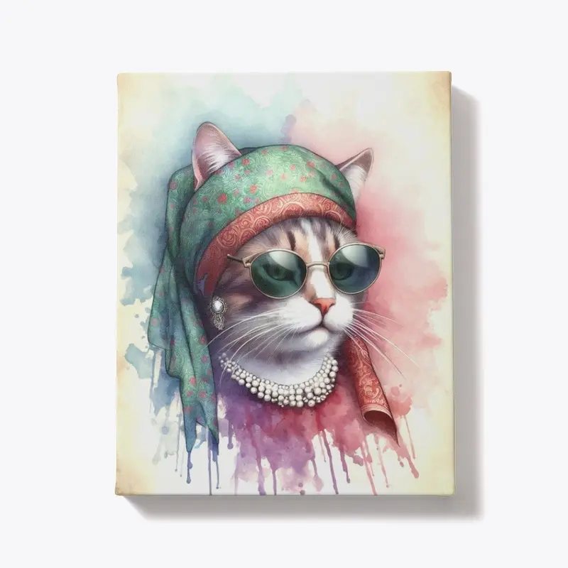 Watercolor Funny Dog Poster 