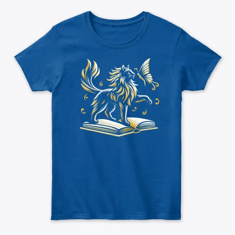 Funny Lion wiith Butterfly T-Shirt 