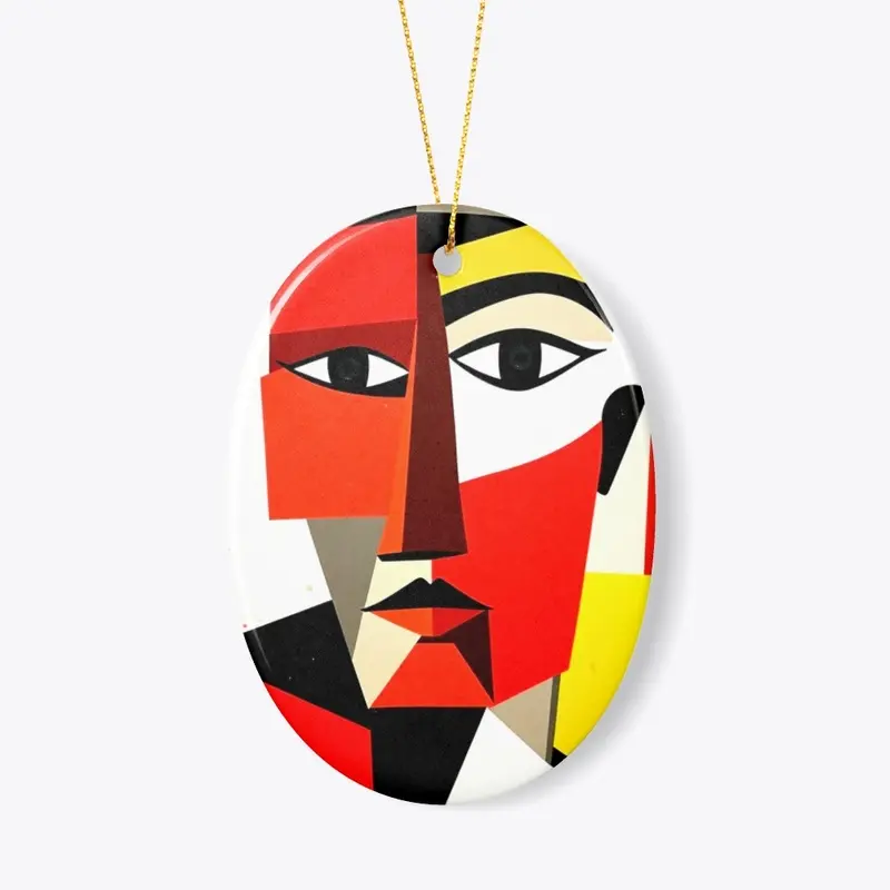 Abstract Art  Stylized Human Face Poster