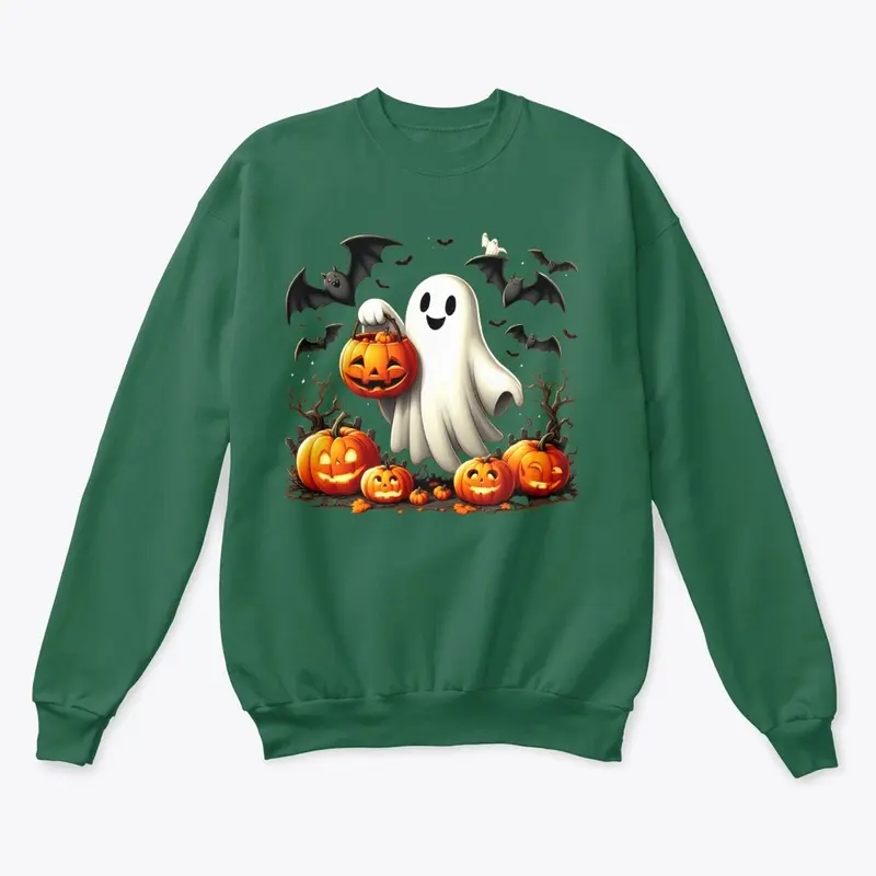 Ghost Halloween Womens Sweatshirt